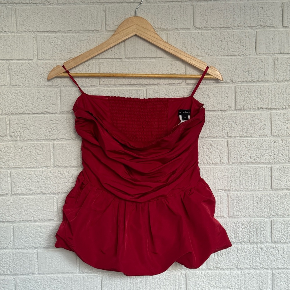 the most perfect red bubble babydoll top!